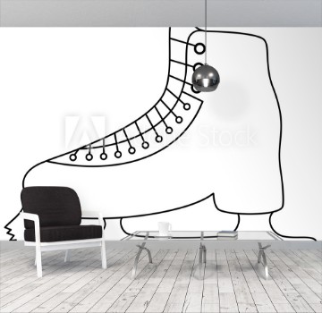 Bild på Ice skate icon Outline vector illustration